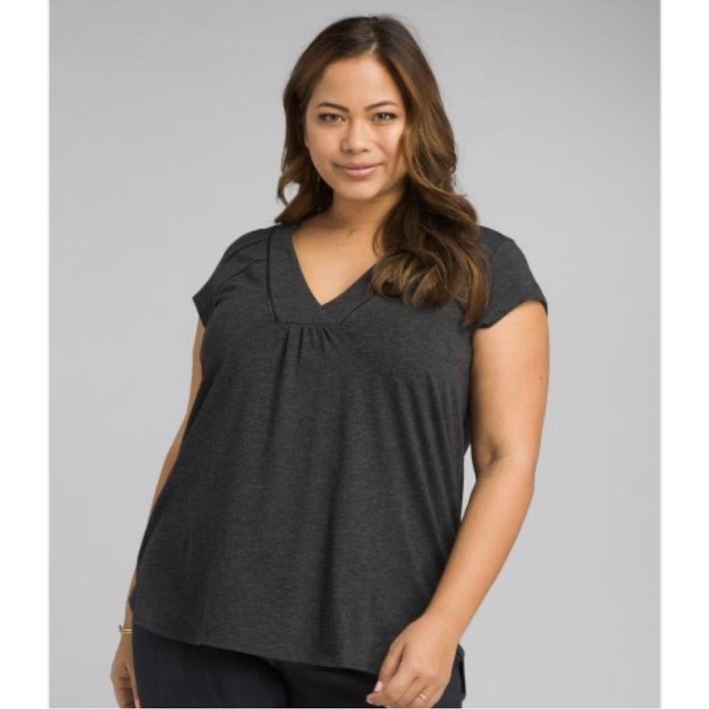 Prana Women's Gray Novelle Top Size 3X